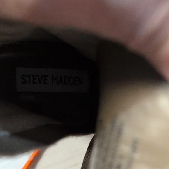 Steve Madden Tan and Orange Lace Up Boots - Picture 8 of 12